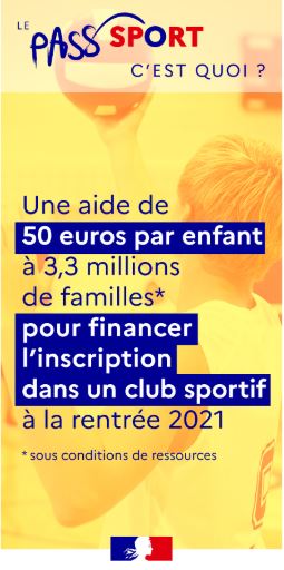 Le PASS SPORT : une aide de 50€ !